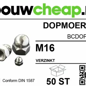 Dopmoeren M16 DIN 1587 (50 ST.)