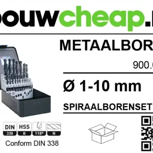 Metaalborenset Ø 1-10 mm