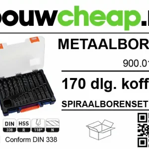 Metaalborenset 170 dlg. abs koffer