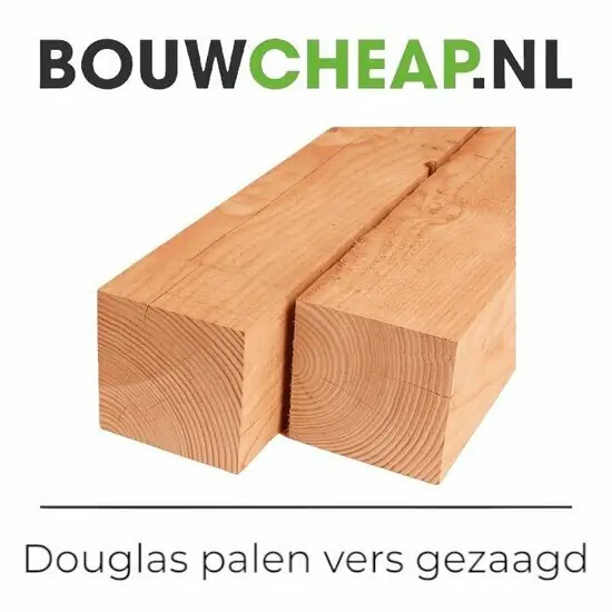 Douglas palen vers gezaagd ruw 12 x 12cm