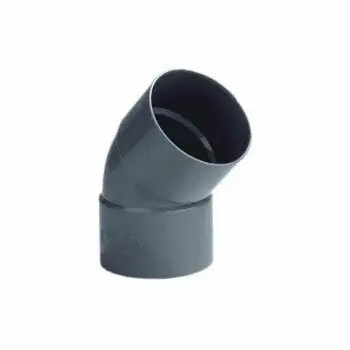 PVC bocht 75mm 45° twee keer lijmmof