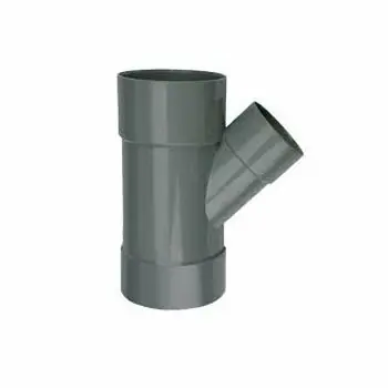 PVC T stuk 200mm 45° drie keer lijmmof