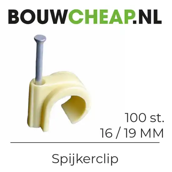 Elektrabuis Spijkerclip 16/19mm 100 stuks