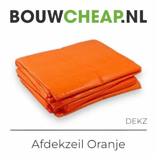 Dekzeil Oranje 5 x 6 mtr - 70 gr/m²