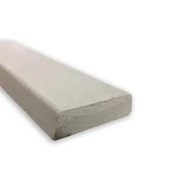 Hardhouten koplat schuin wit 12x45mm FSC