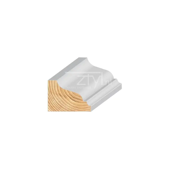 ZtylGrenen kooflijst lambri wit 40x55mm FSC