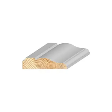ZtylGrenen volantlijst wit 20x80mm FSC
