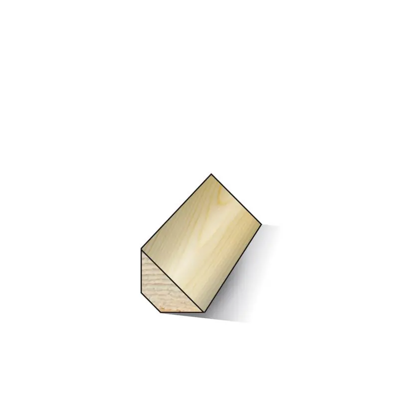 Vuren betondriehoek 19x19mm PEFC