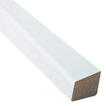 Meranti glaslat schuin wit 17x19mm FSC