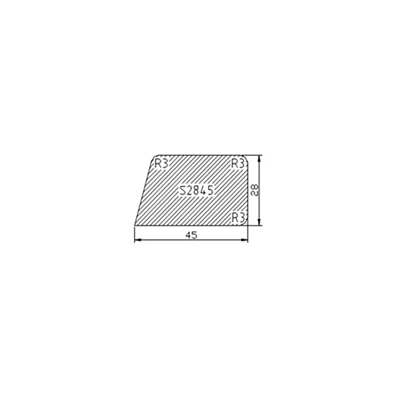 Vuren 1z schuin gewolm zwart 28x45mm FSC