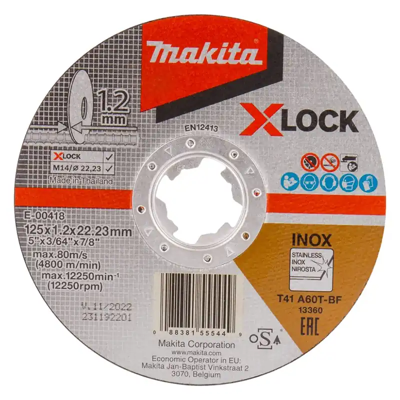 MakitaMakita doorslijpschijf RVS X-Lock