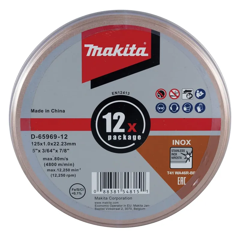 MakitaMakita doorslijpschijf RVS