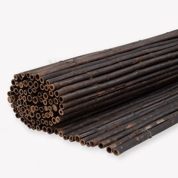 Tuinscherm bamboemat zwart