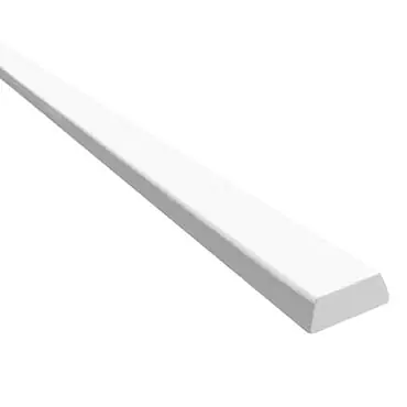 Hardhouten koplat schuin wit 12x32mm FSC