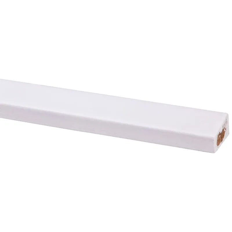 Meranti glaslat schuin wit 17x28mm FSC