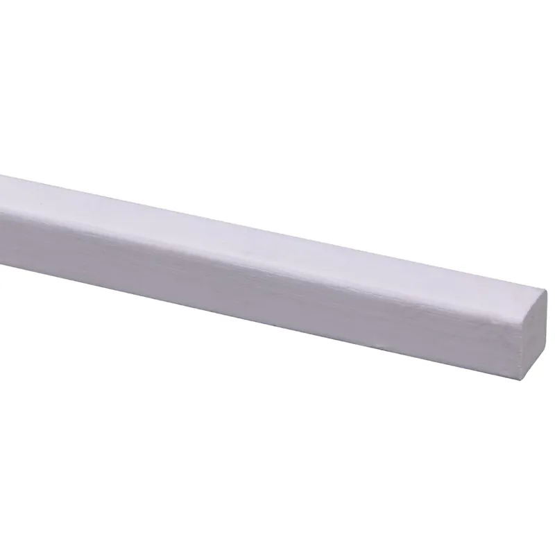 Meranti glaslat recht wit 17x17mm FSC