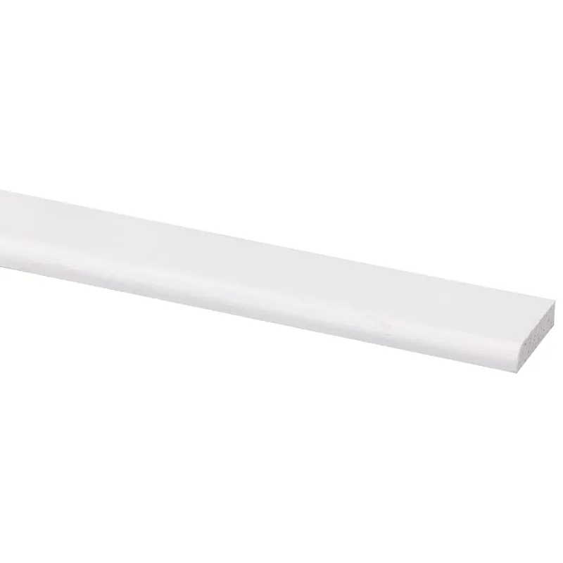 Grenen afdeklijst wit gegrond 5x22mm FSC