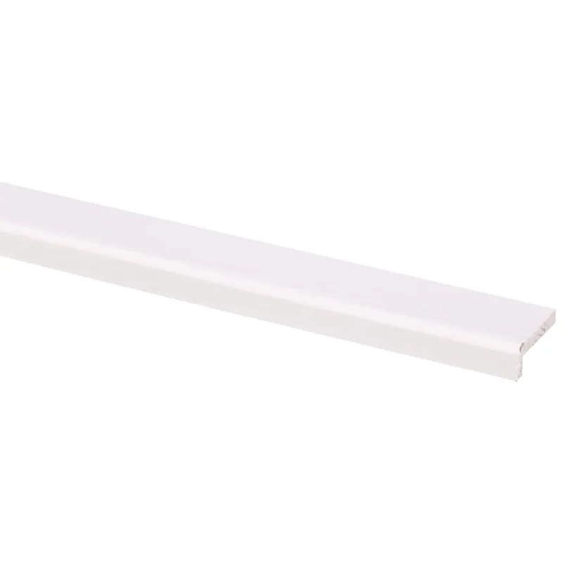 Grenen hoeklat wit gegrond 12x32mm FSC