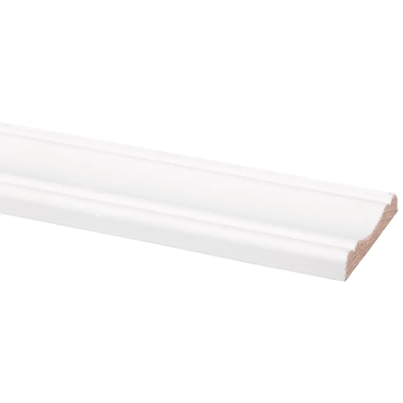 Grenen decorlijst wit gelakt 8x46mm FSC