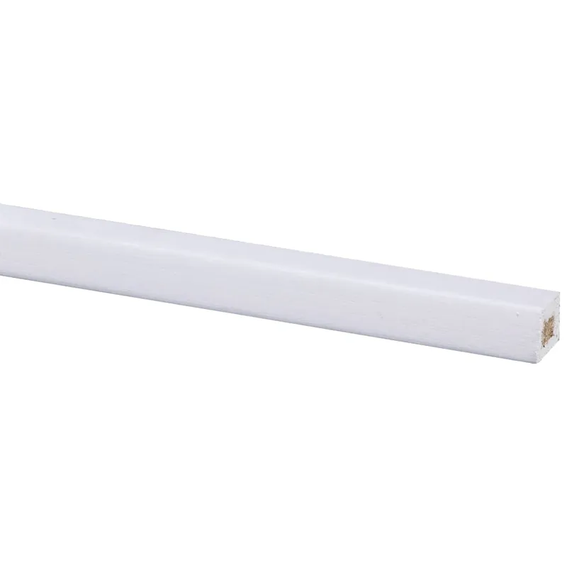 Meranti glaslat schuin wit 17x15mm FSC
