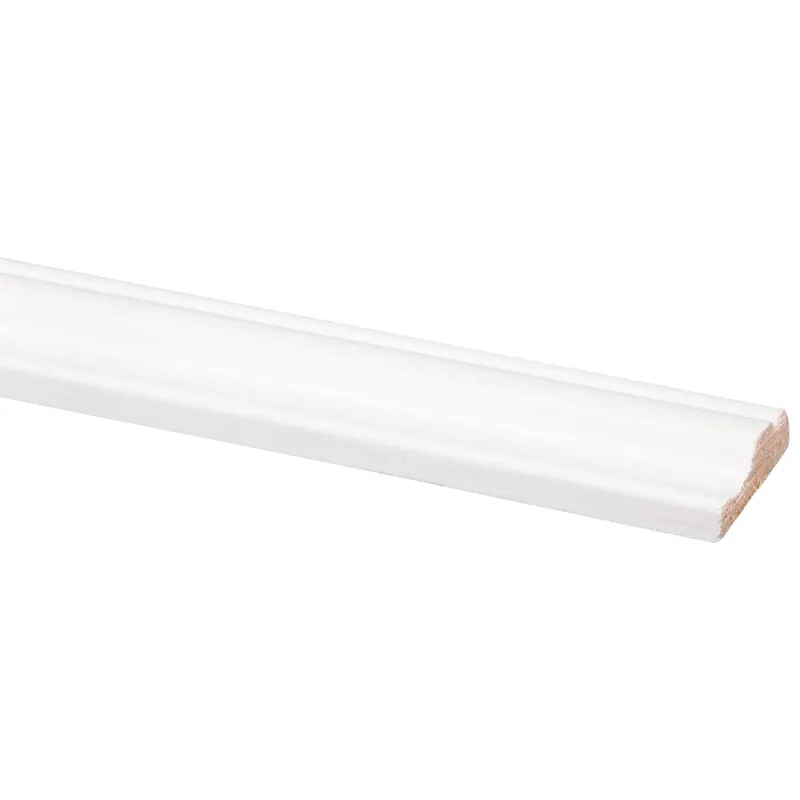 Grenen decorlijst wit gelakt 9x29mm FSC