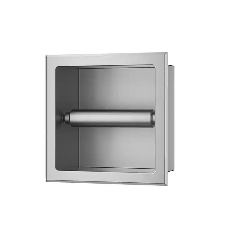 Rocko Toiletrolhouder zonder Klep Inbouw RVS
