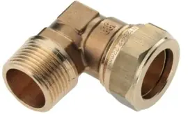Bonfix Knie Puntstuk 22x3/4 Buitendraad Knel Messing 82702