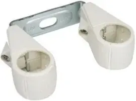 Duplo beugel 15mm KS Wit Grijs