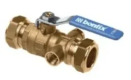 Bonfix Kogelstopkraan 22x22mm met Aftap 97115