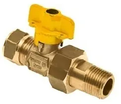 Bonfix Gaskogelkraan Geel 15x1/2 Buitendraad 50605