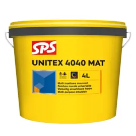 SPS Unitex Muurverf 4040 4L RAL 9010 Bi/Bu