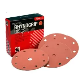 Indasa P120  Ø125 Schijf Rhynogrip Red Line 8H + 1CH (50x)