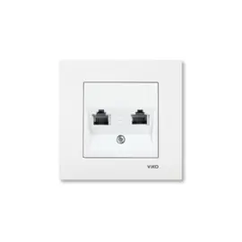 Viko Telefoon 2x Cat3 inbouwdoos Karre Wit 90960033