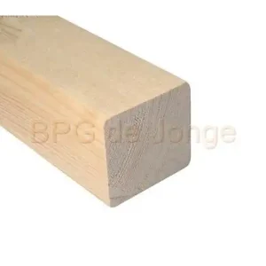 Vuren geschaafd 75x75 mm. 300 cm. (netto maat 71x71)