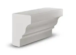 Unipanel sierlijst 36x52mm wit 485 cm. lang