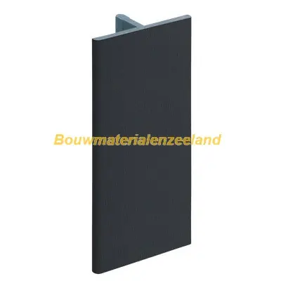 Verbindingprofiel Keralit zwartgrijs classic nerf 400 cm. lang
