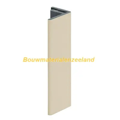 Eindprofiel 17mm Keralit licht ivoor classic nerf 400 cm. lang