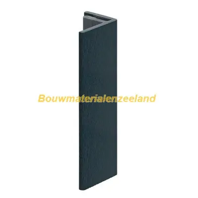 Eindprofiel 17mm Keralit antraciet classic nerf 400 cm. lang