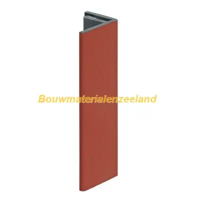 Eindprofiel 17mm Keralit steenrood classic nerf 400 cm. lang