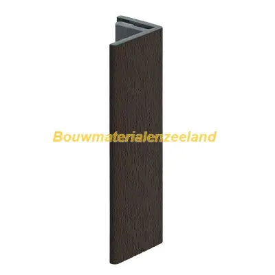 Eindprofiel 17mm Keralit donkerbruin classic nerf 400 cm. lang