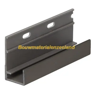 Omrandingprofiel met ontwatering Keralit kwartsgrijs classic nerf 400 cm. lang