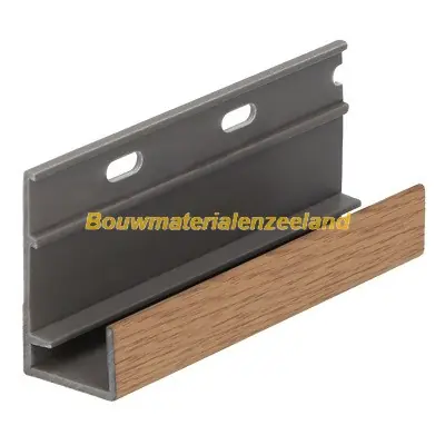 Omrandingprofiel met ontwatering Keralit licht eiken classic nerf 400 cm. lang