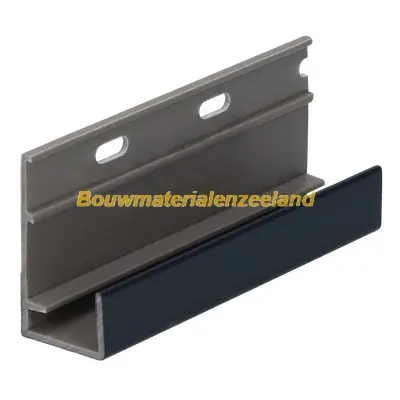 Omrandingprofiel met ontwatering Keralit staalblauw classic nerf 400 cm. lang