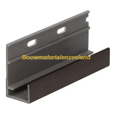 Omrandingprofiel met ontwatering Keralit donkerbruin classic nerf 400 cm. lang
