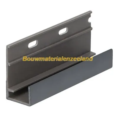 Omrandingprofiel met ontwatering Keralit dustgrey pure mat 400 cm. lang