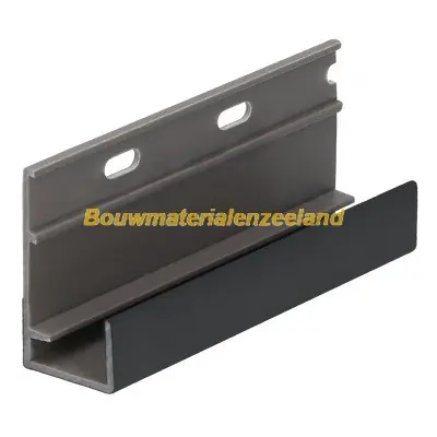 Omrandingprofiel met ontwatering Keralit nightblack pure mat 400 cm. lang