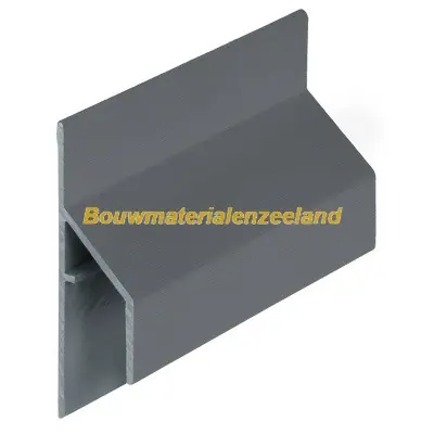 Trim/kraal aansluitprofiel 17mm Keralit basaltgrijs classic nerf 600 cm. lang