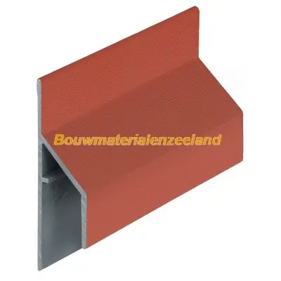Trim/kraal aansluitprofiel 17mm Keralit steenrood classic nerf 600 cm. lang