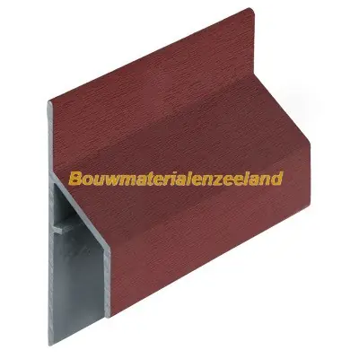 Trim/kraal aansluitprofiel 17mm Keralit wijnrood classic nerf 600 cm. lang