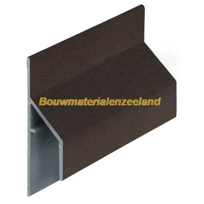 Trim/kraal aansluitprofiel 17mm Keralit donkerbruin classic nerf 600 cm. lang